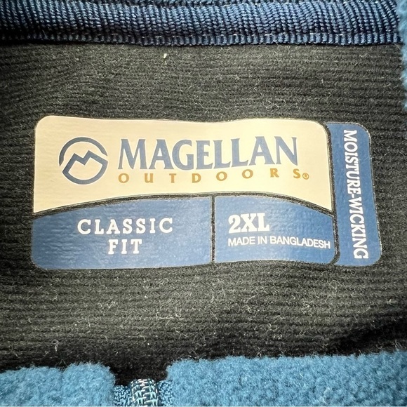 Magellan Mens Outdoor 2XL Gray Pullover Quarter Zip Classic Fit Stretch Sweater - Picture 5 of 8